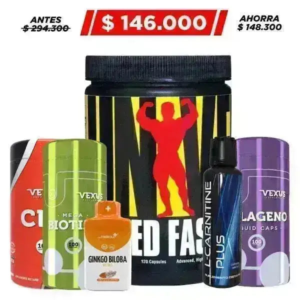 Ripped Fast 120 Caps. + CLA 100 Caps. + Carnitine Plus 500 ml - Zona FIT