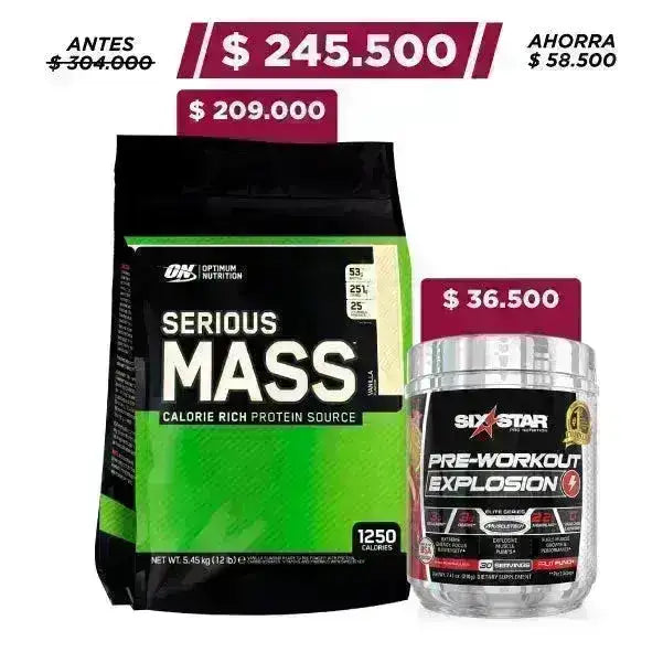 Serious Mass 12 lb + Explosion 30 serv - Zona FIT
