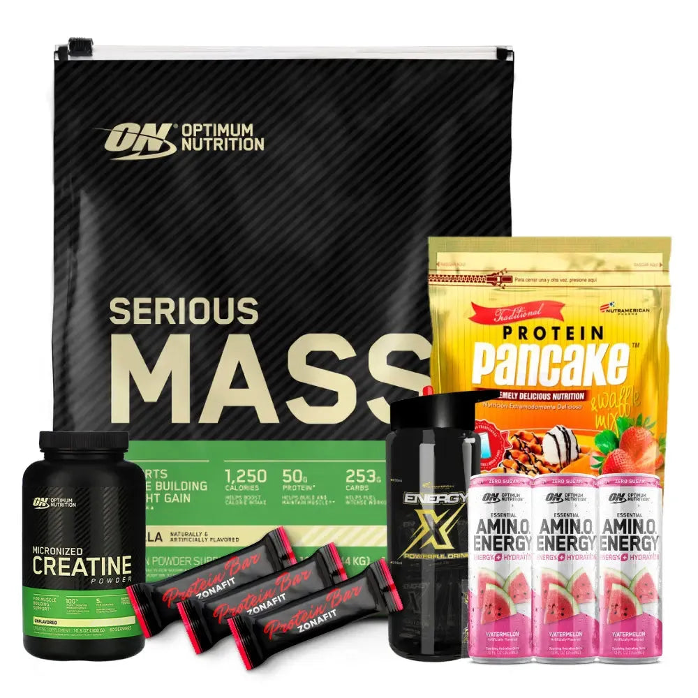 Serious Mass 12 lb + Creatine Optimum 300 gr + Obsequios - Zona FIT