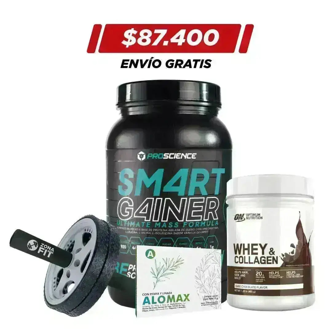 Smart Gainer 3 lb + Whey Collagen 420 gr + Obsequio - Zona FIT