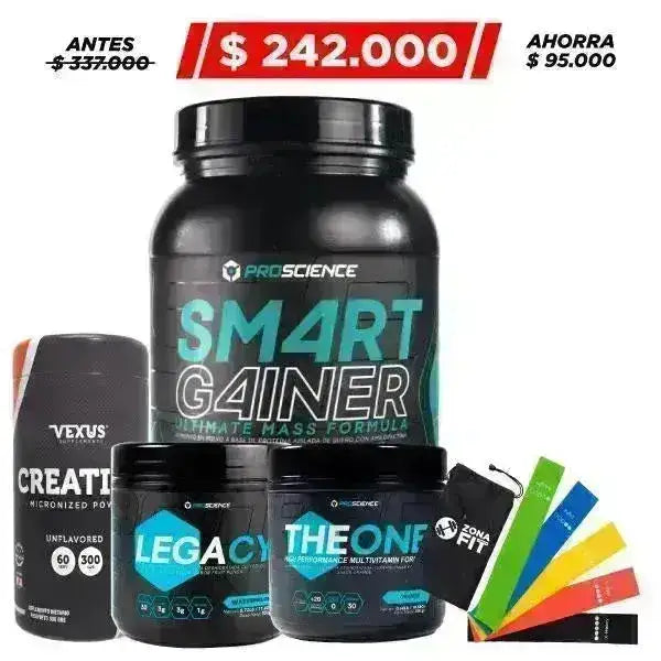 Smart Gainer 3 lb + Legacy 330 gr + The One 30 serv. - Zona FIT