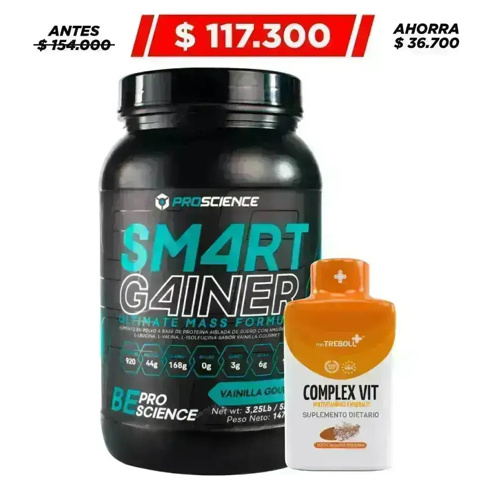 Smart Gainer 3 lb + Multivitamínico 100 caps - Zona FIT
