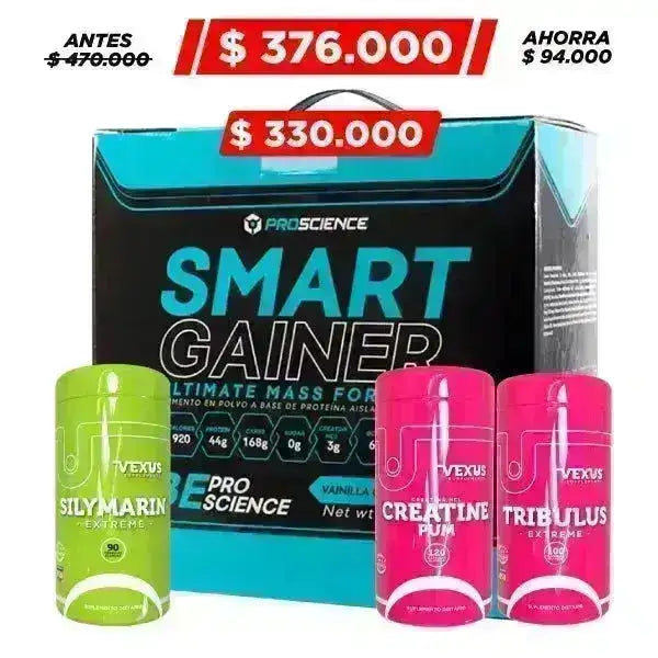 Smart Gainer 13 lb + Creatine 120 caps + Tribulus 100 caps - Zona FIT