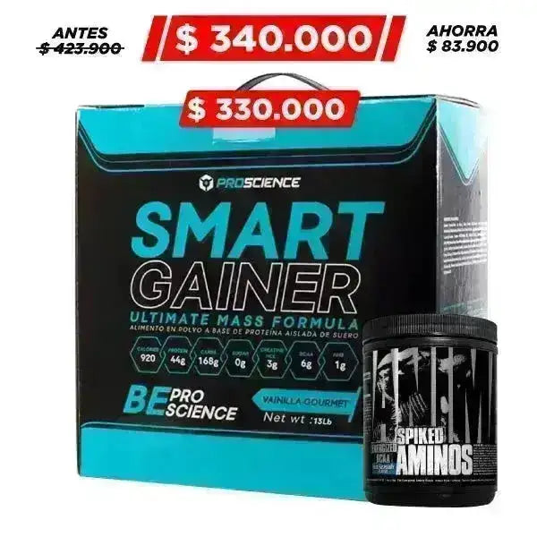 Smart gainer 13 lb + Spiked Aminos 210 gr - Zona FIT