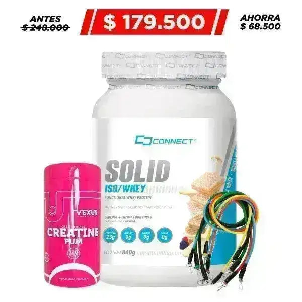 Solid Iso/Whey 30 Serv. + Creatine HCL 120 caps - Zona FIT