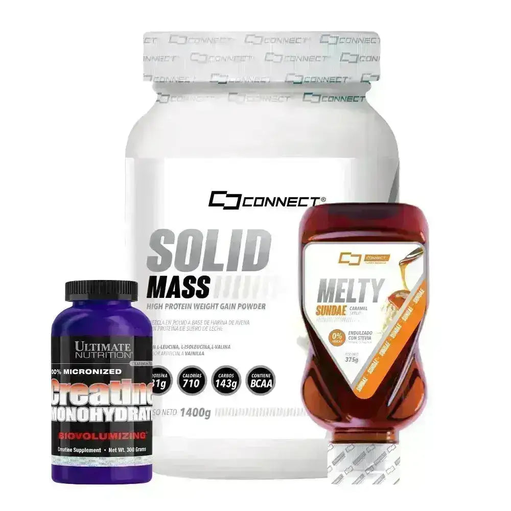 Solid Mass 1400 gr + Creatine 60 serv + Melty 375 gr - Zona FIT