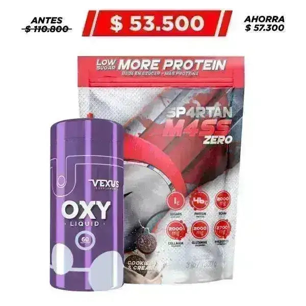 Spartan Mass Zero 3 lb + OXY liquid 60 caps - Zona FIT