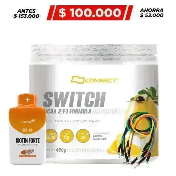 Switch BCAA 480 gr + Biotin Forte 100 caps - Zona FIT