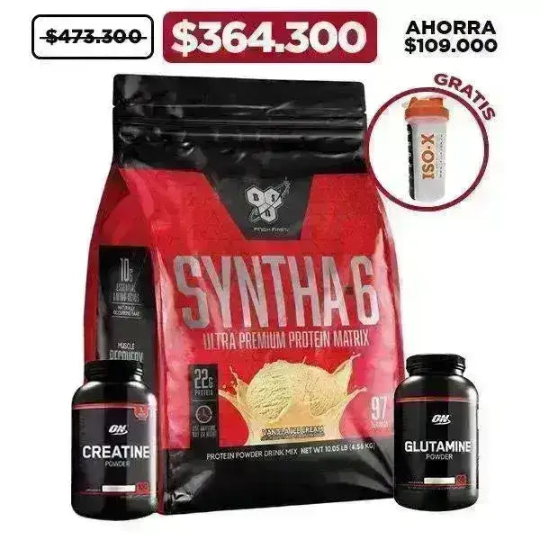 Syntha 6 10 lb + Creatine 300 gr + Glutamine 300 gr + Obsequios - Zona FIT