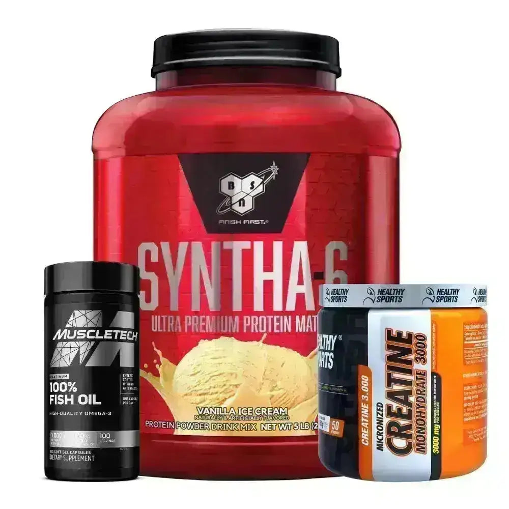 Syntha 6 5 lb + Omega 3 100 caps + Creatine 150 gr - Zona FIT