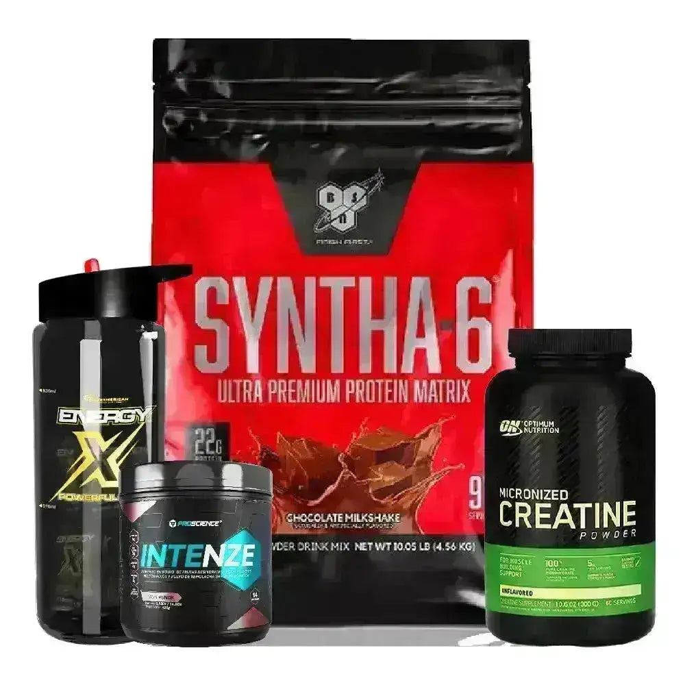 Syntha 6 10 lb + Creatine Optimum 300 gr + Intenze 14 serv + Energy X - Zona FIT