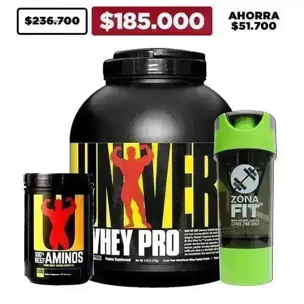 G Ultra Whey Pro 5 lb + Beef Aminos 200 tabs + Shaker Zona FIT - Zona FIT