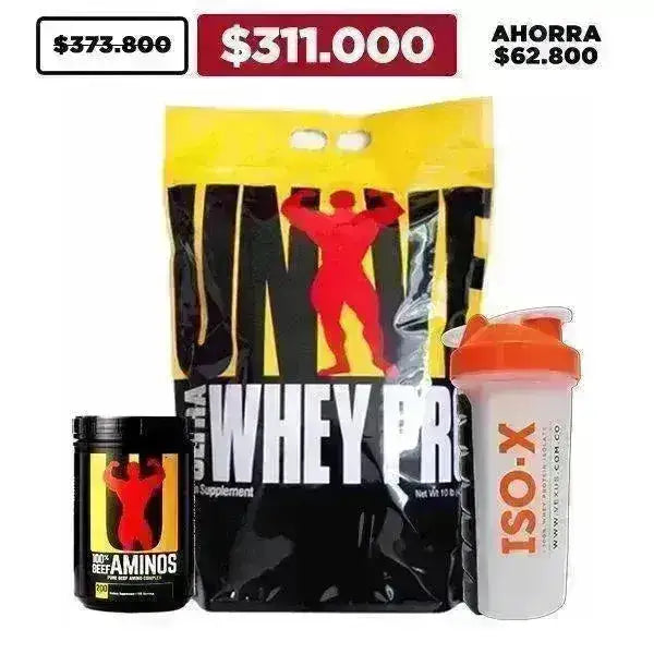 G Ultra Whey Pro 10 lb + Beef Aminos 200 tabs + Shaker - Zona FIT
