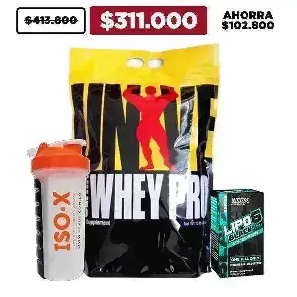 G Ultra Whey Pro 10 lb + Lipo 6 Black Hers 60 caps + Shaker - Zona FIT