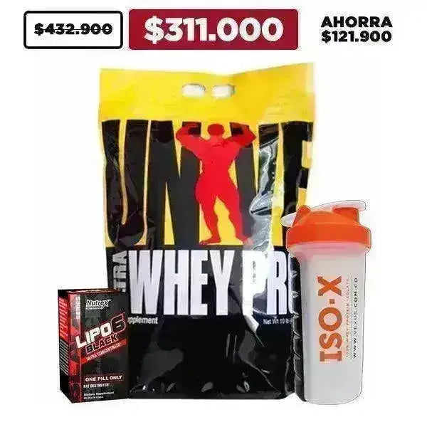 G Ultra Whey Pro 10 lb + Lipo 6 Black 60 caps + Shaker - Zona FIT