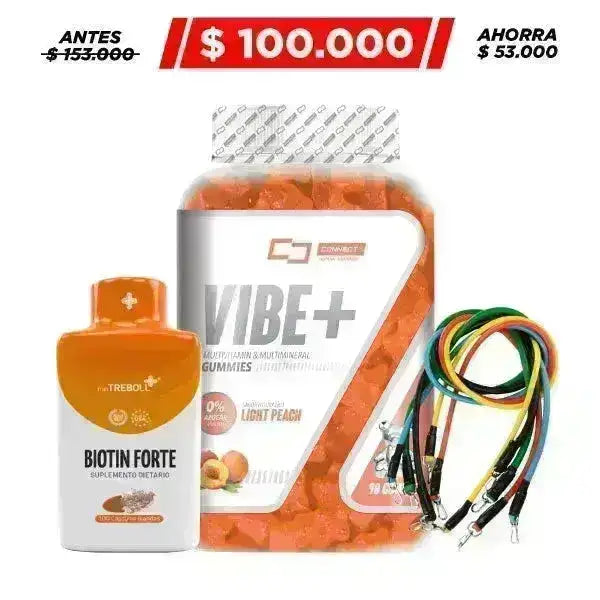 Vibe 90 gomitas + Biotin Forte 100 caps + Obsequio - Zona FIT