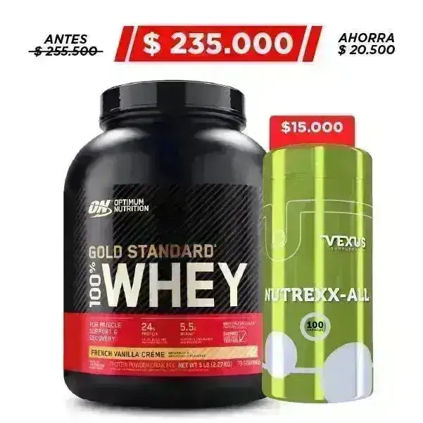 Gold Standard 5 lb + Multivitamínico 100 caps. - Zona FIT