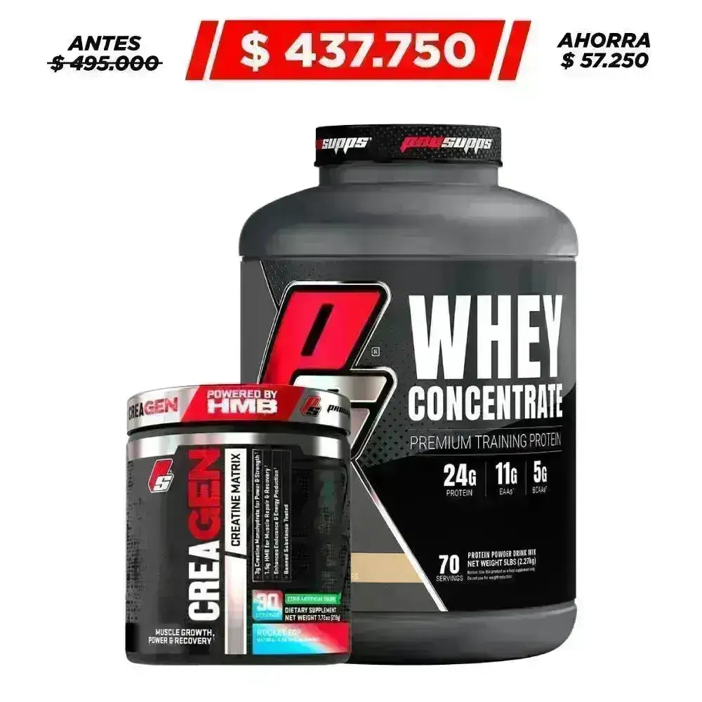 Whey Concentrate 5 lb + CreaGen 30 serv - Zona FIT