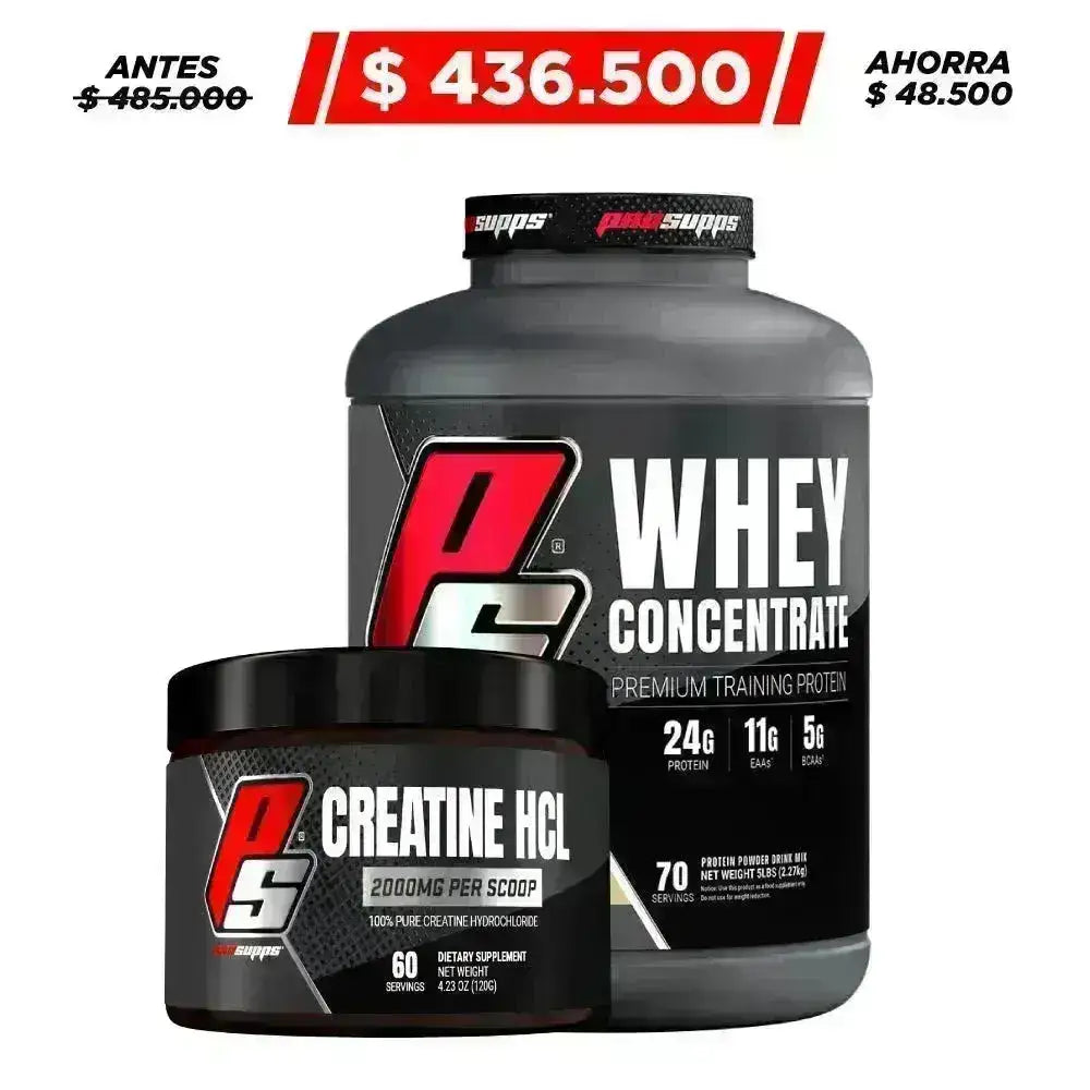 Whey Concentrate 5 lb + Creatine HCL 60 serv - Zona FIT