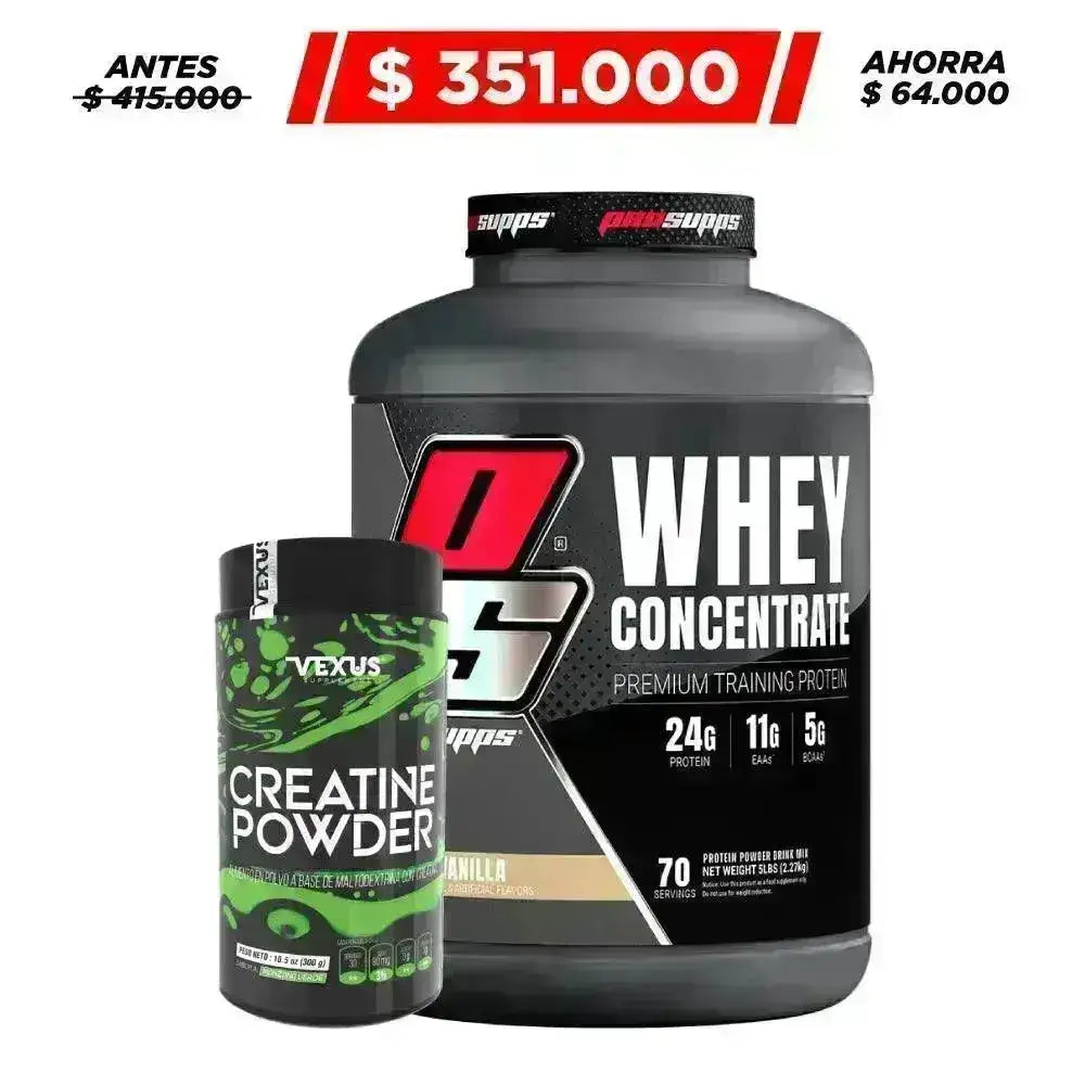 Whey Concentrate 5 lb + Creatine 30 serv - Zona FIT