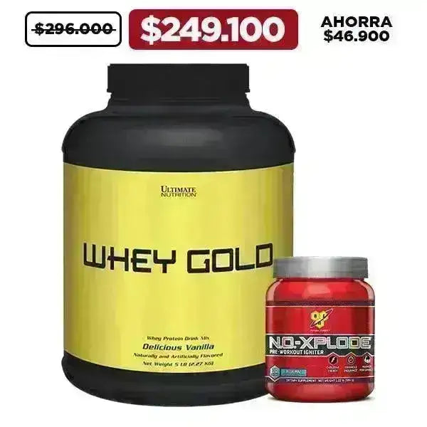 Whey Gold 5 lb + N.O. Xplode 30 serv. - Zona FIT