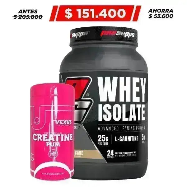 Whey Isolate 2 lb + Creatine HCL 120 caps - Zona FIT