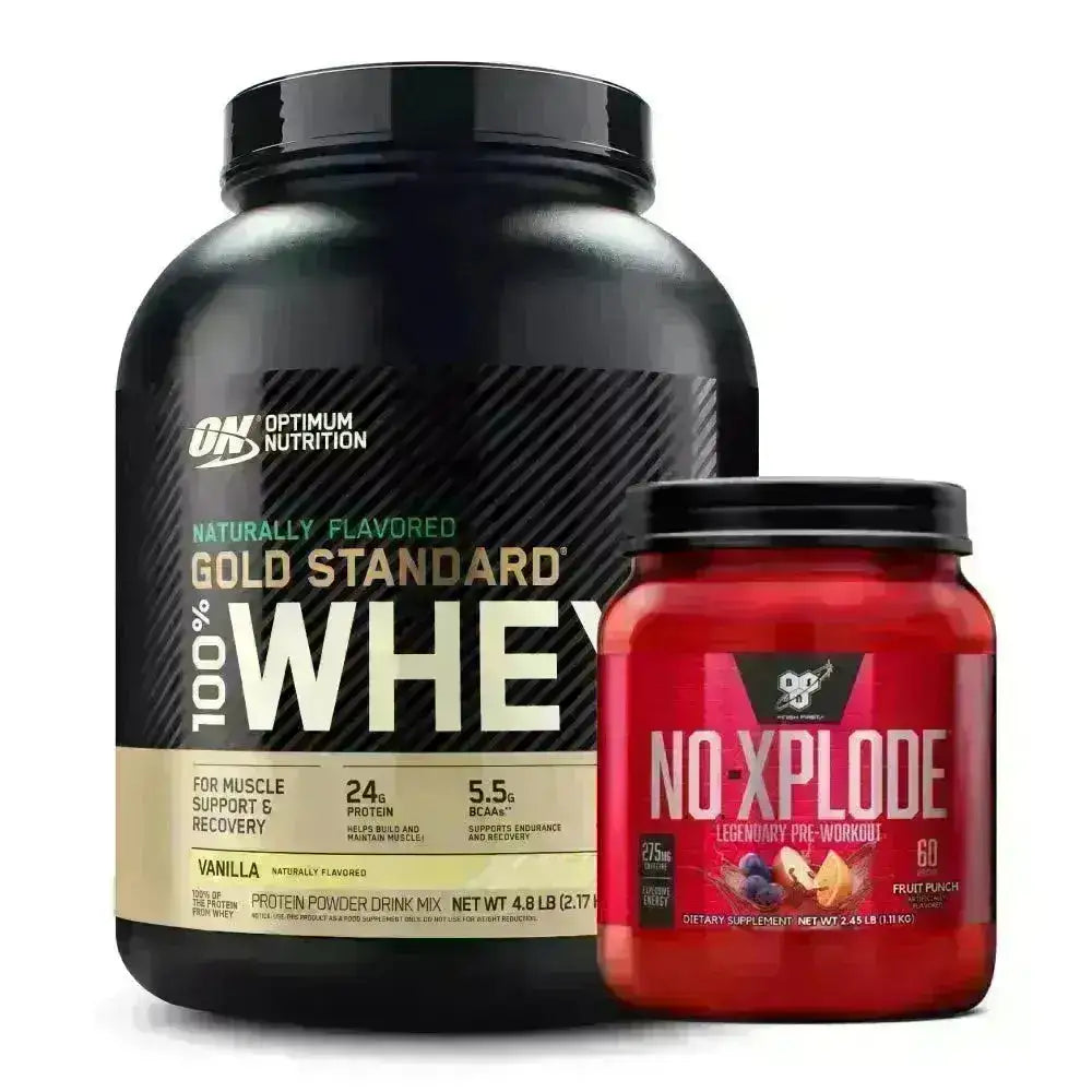 Gold Standard Naturally 4.8 lb + N.O. Xplode 60 ser - Zona FIT