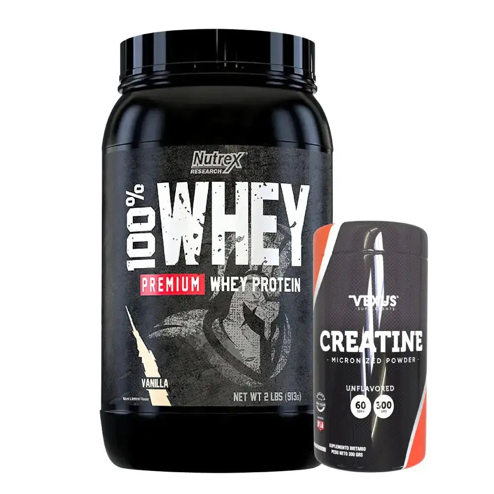 100% Whey Premium 2 lb + Creatine Powder 300 gr - Zona FIT