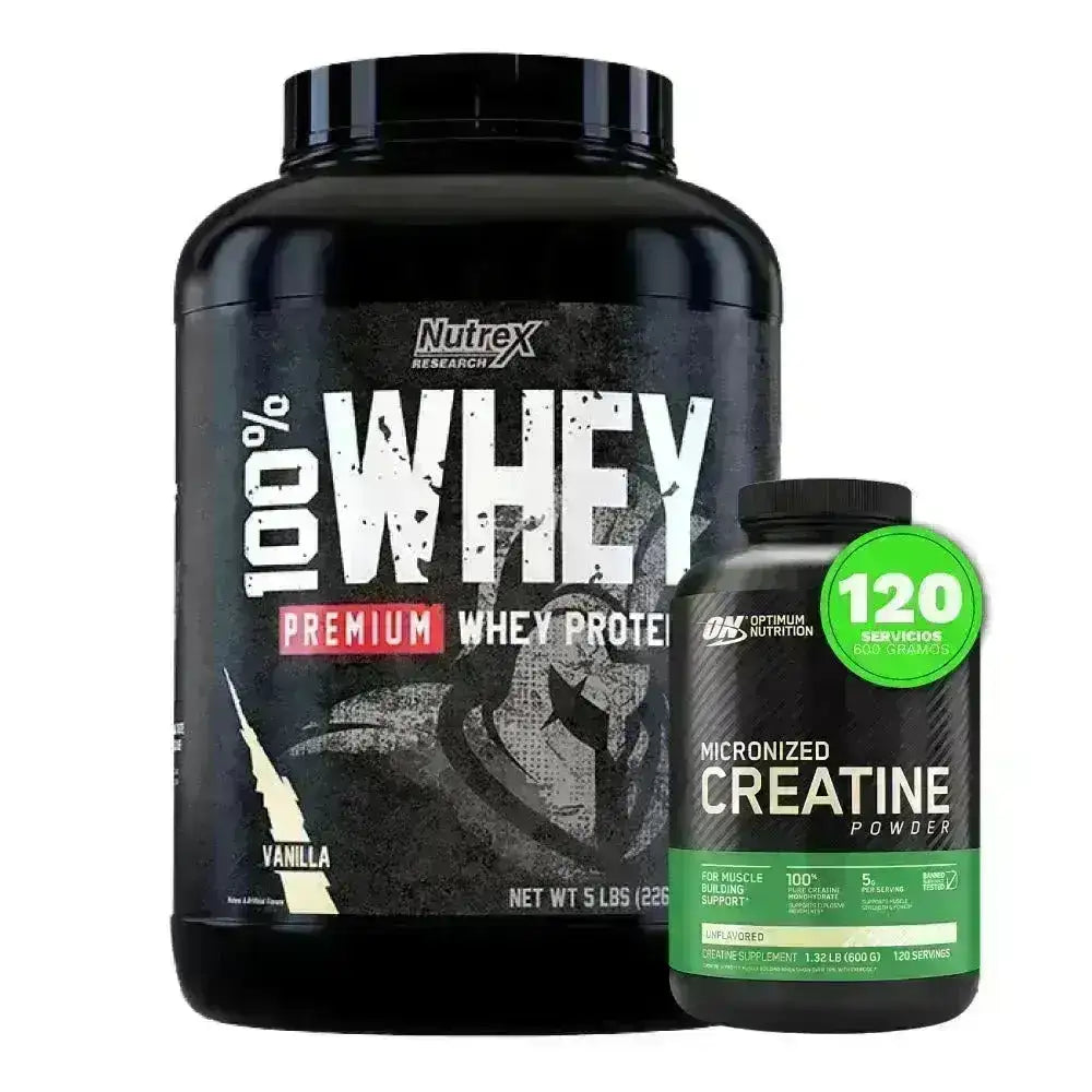 100% Whey Premium 5 lb + Creatine Powder 600 gr - Zona FIT