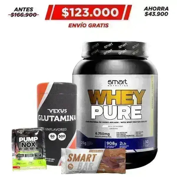 Whey Pure 2 lb + Glutamine 300 gr - Zona FIT