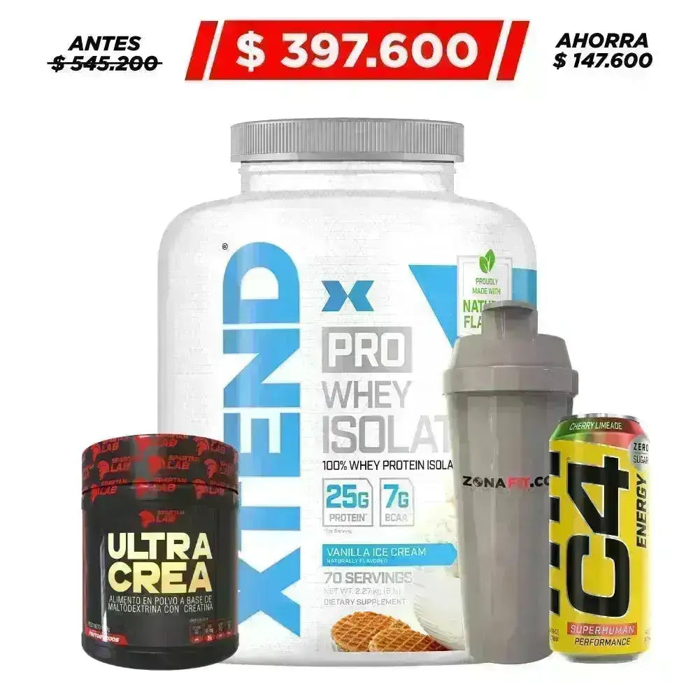 Xtend Pro Whey Isolate 5 lb + Ultra Crea 300 gr + Obsequio - Zona FIT