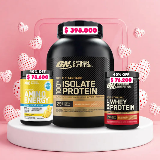 1 und Isolate 3 LB + 1 und Amino Energy Hydration 30 Serv (40% OFF) + 1 und Gold Standard 10 Serv (40% OFF)