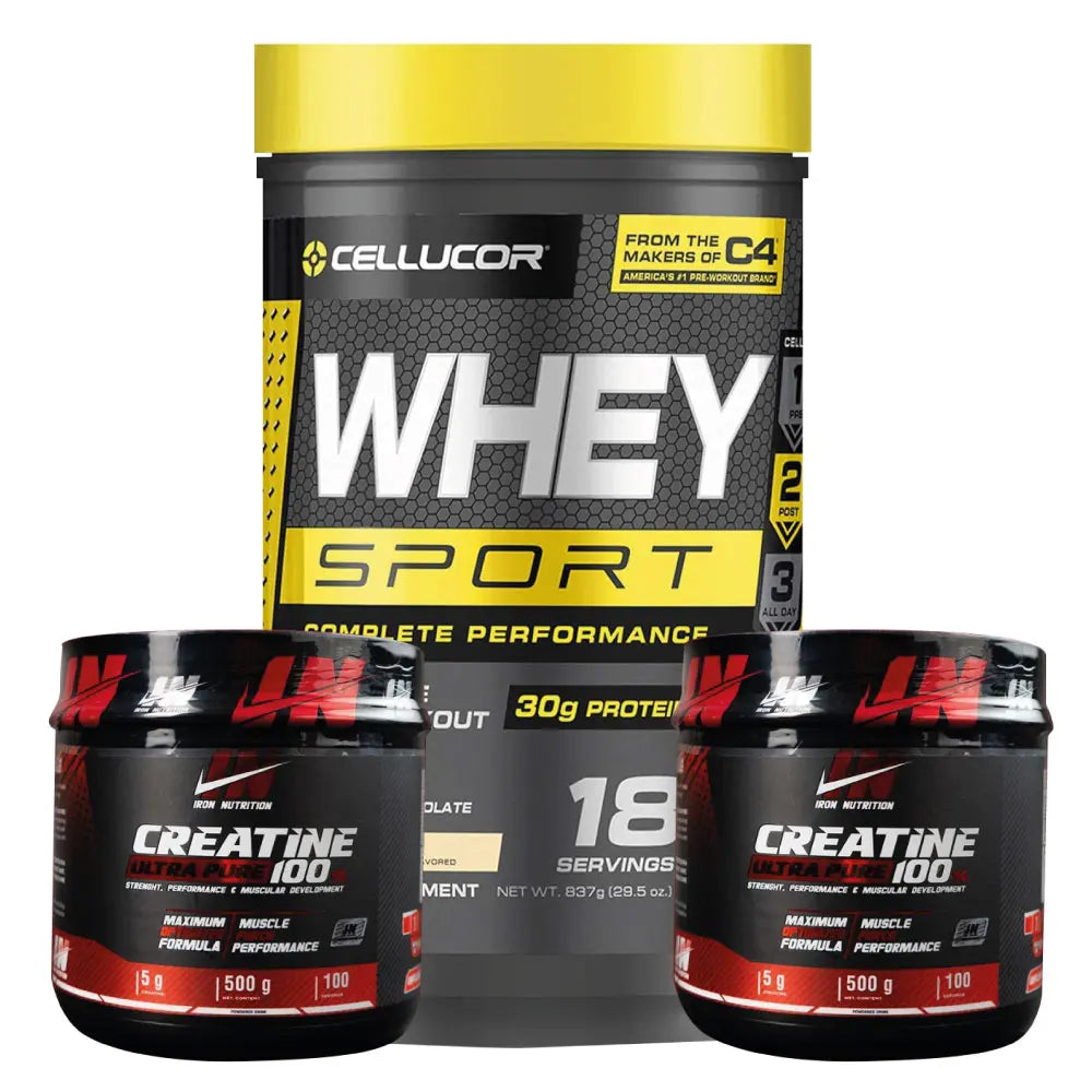 2 und Creatine Iron 500 g + Whey Sport 18 Serv