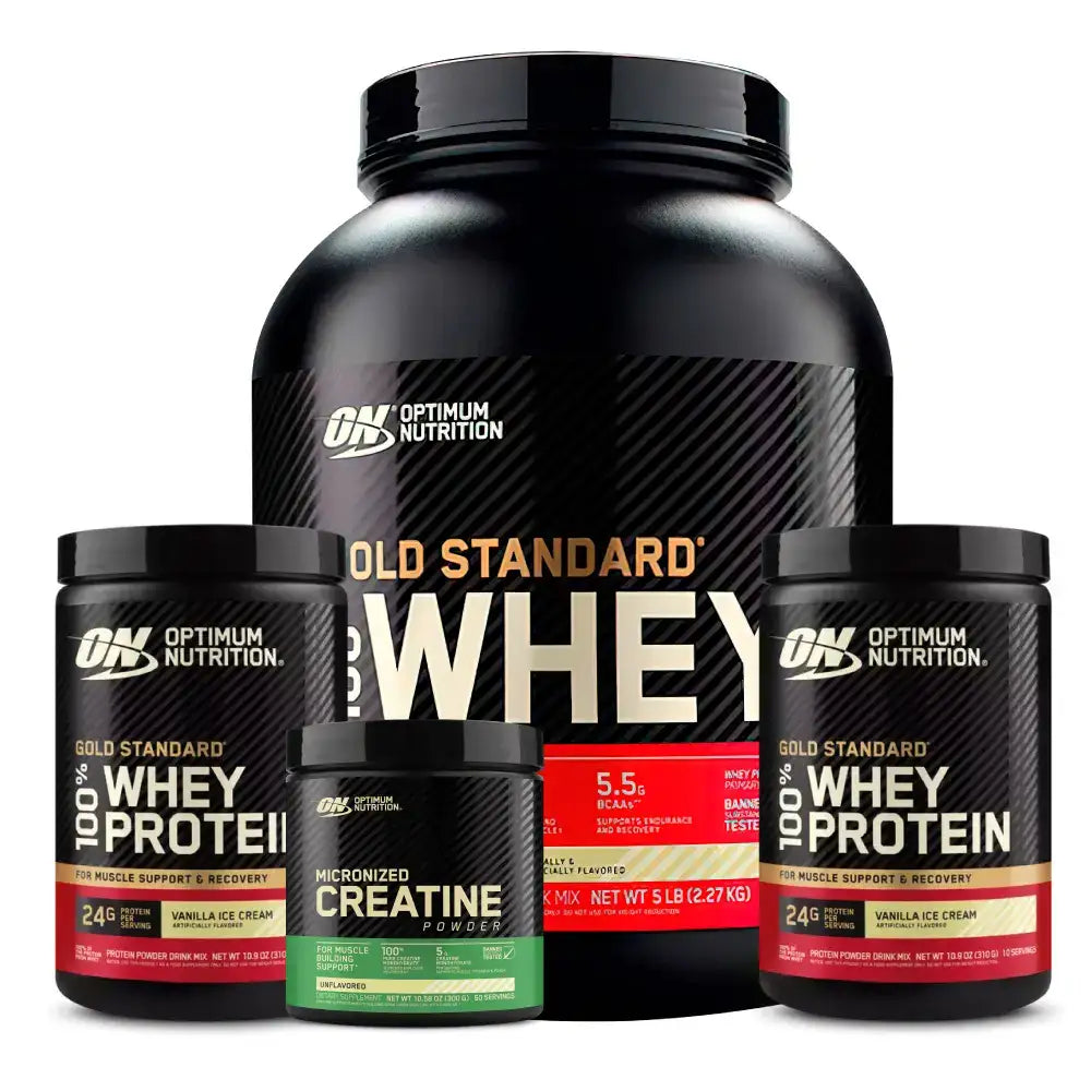 2 und Gold Standard 10 Serv + Gold Standard 5 lb + Creatine Optimum 60 Serv