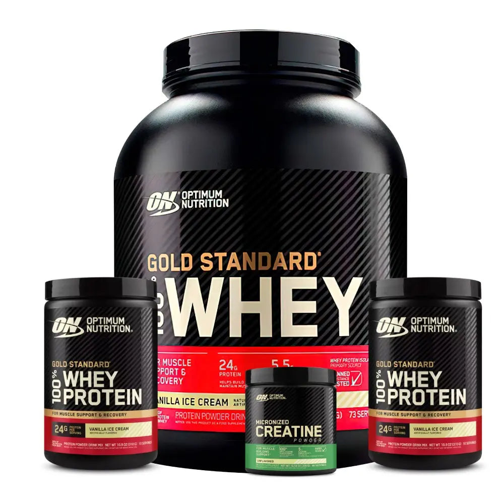 2 und Gold Standard 10 Serv + Gold Standard 5 lb + Creatine Optimum 60 Serv