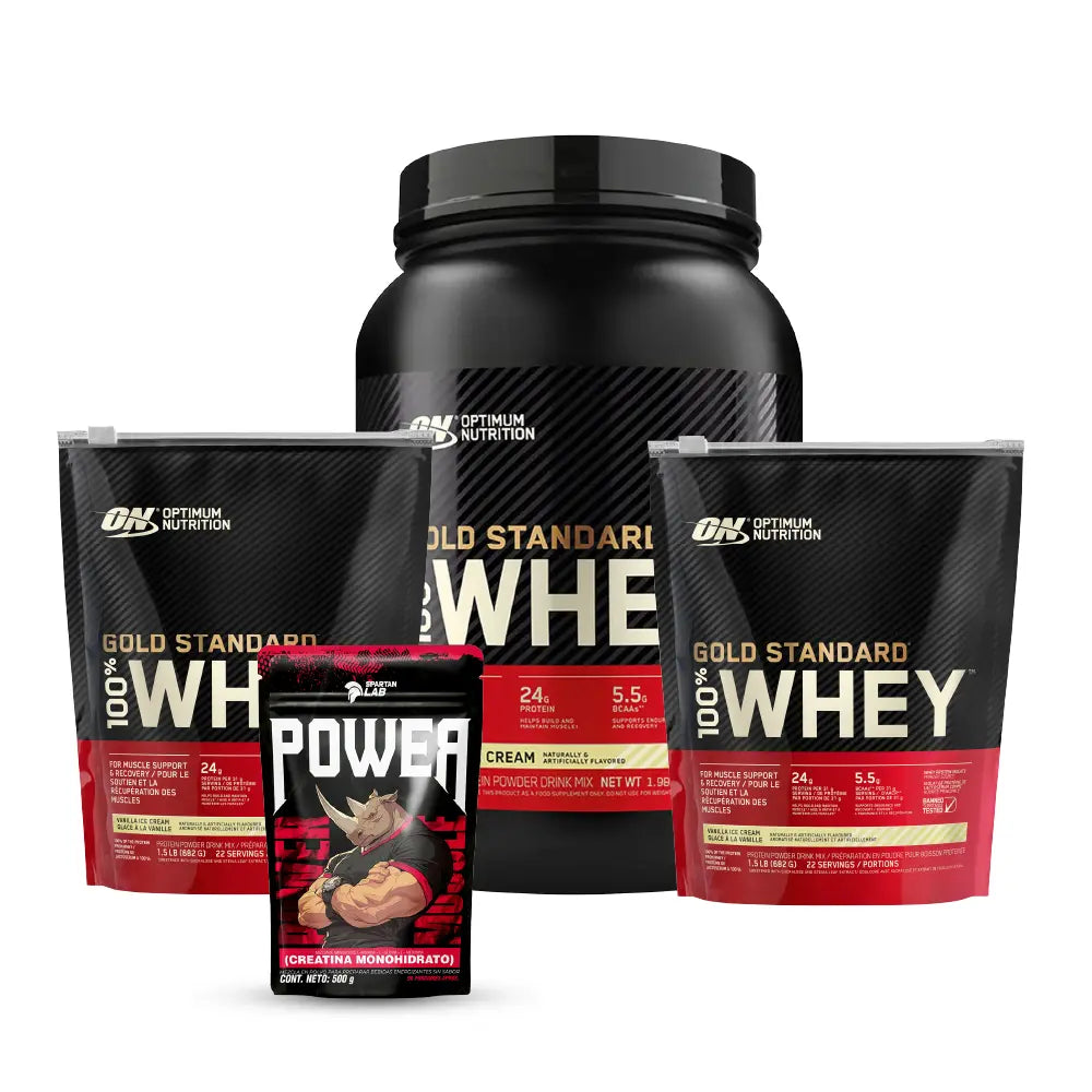 3 Unid. Gold Standard 100% Whey + Creatina Power 500 g