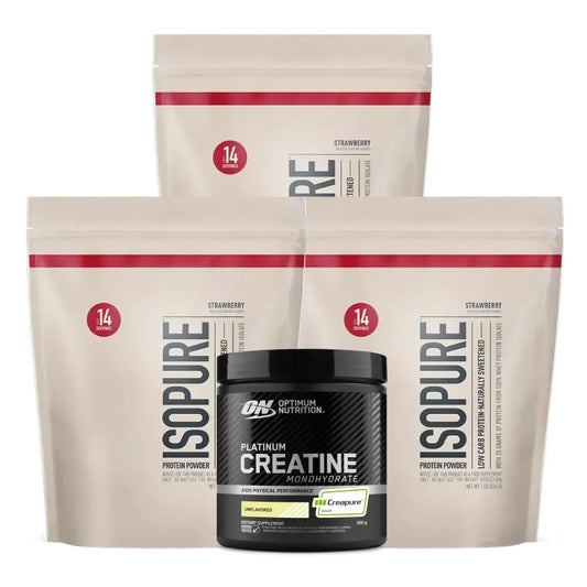 3 und Isopure 1 lb + Platinum Creatine Optimum 60 Serv