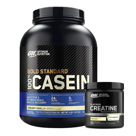 Gold Standard Casein 3.8 lb + Platinum Creatine Optimum 100 Serv