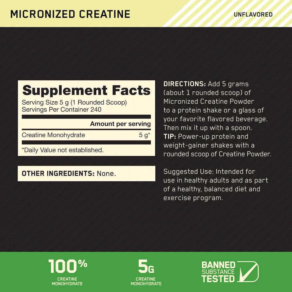 Creatine Powder Micronized Optimum Nutrition