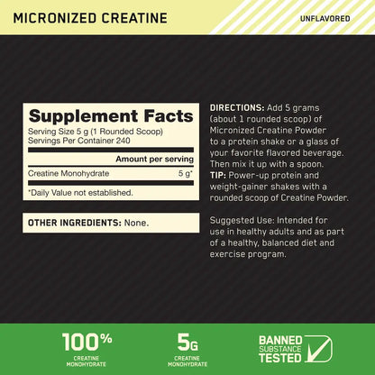 Creatine Powder Micronized Optimum Nutrition