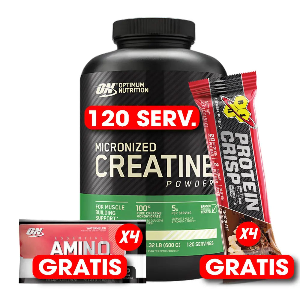 Creatine Optimum 120 Serv + Scoop 5 g + Obsequios