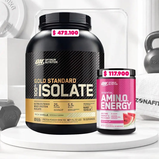 Gold Standard 100% Isolate 5 lb + Amino Energy 30 serv