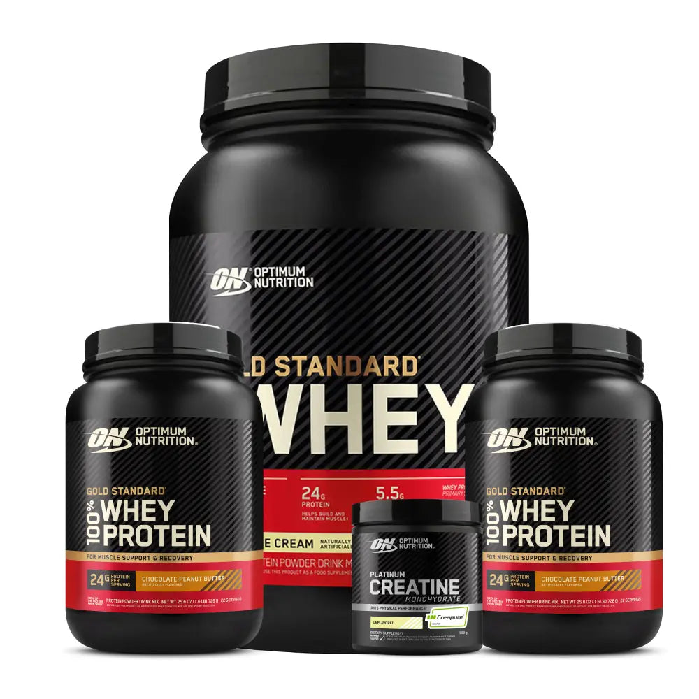 Suplementos deportivos Optimum Nutrition: proteína whey y creatina para ganar músculo y recuperación