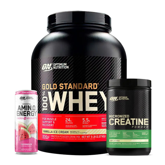 Gold Standard 5 LB + Creatine Optimum 120 Serv + Obsequios