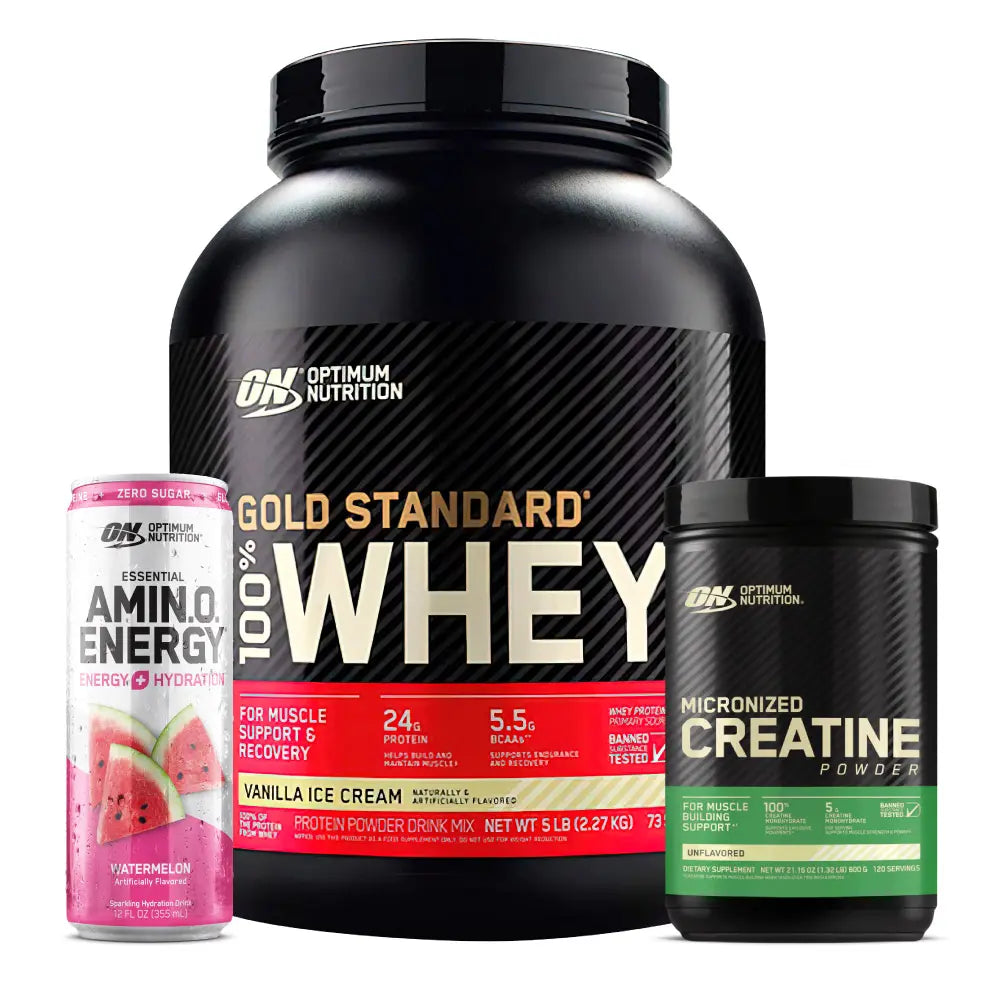 Gold Standard 5 LB + Creatine Optimum 120 Serv + Obsequios
