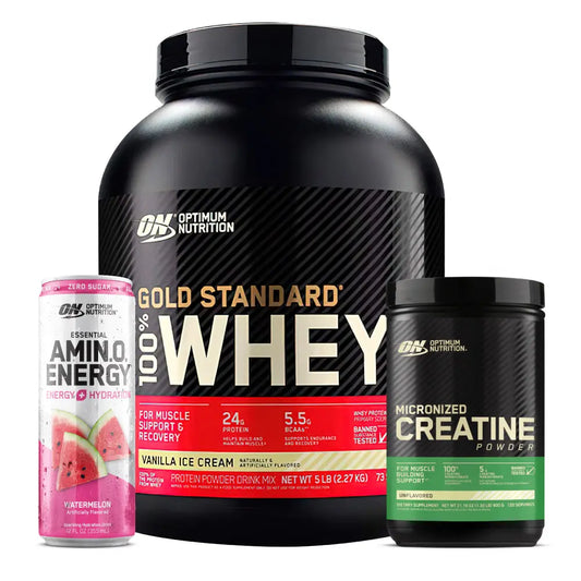 Gold Standard 5 LB + Creatine Optimum 120 Serv + Obsequios