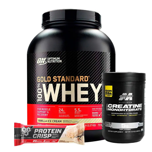 Gold Standard 5 LB + Platinum 100% Creatine + Obsequios