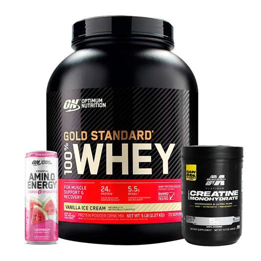 Gold Standard 5 LB + Platinum 100% Creatine + Obsequios