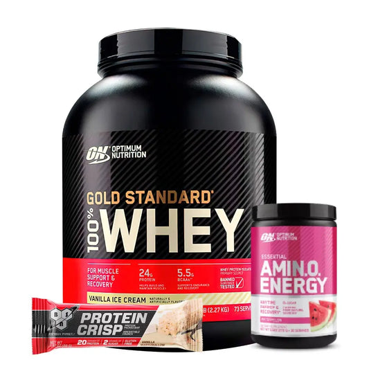 Gold Standard 5 lb + Amino Energy 30 serv + Obsequios