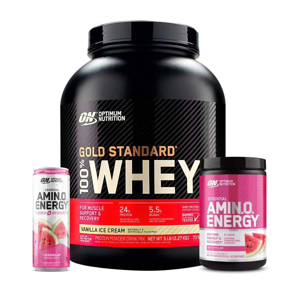 Gold Standard 5 lb + Amino Energy 30 serv + Obsequios